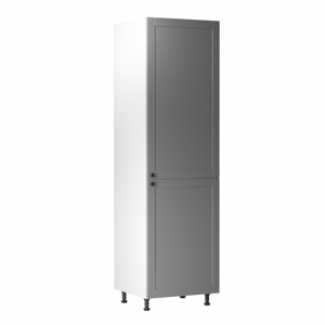 Skříňka na vestavěnou lednici, šedá matná / bílá, univerzální, LAYLA D60ZL