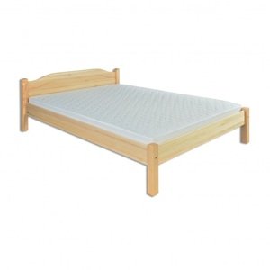 Dřevěná postel 200x200 LK106 (Barva dřeva: Borovice)