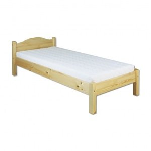 Dřevěná postel 90x200 LK124 (Barva dřeva: Ořech)