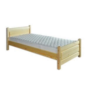 Dřevěná postel 100x200 LK129 (Barva dřeva: Borovice)