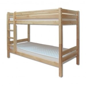 Dřevěná postel 90x200 LK136 palanda (Barva dřeva: Ořech)