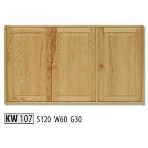 Kredenc KW107 masiv (Barva dřeva: Gray)