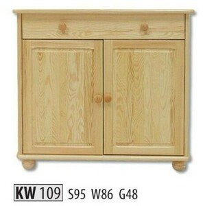 Kredenc KW109 masiv (Barva dřeva: Ořech)