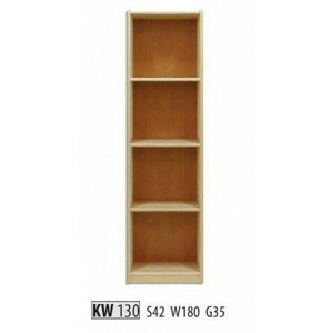 Knihovna KW130 masiv (Barva dřeva: Gray)