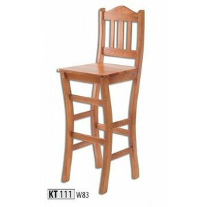 Barová židle KT111 masiv (Barva dřeva: Borovice)