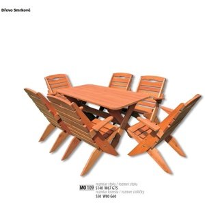 Zahradní stůl MO109 (Barva dřeva: Týk)