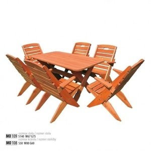 Zahradní židle MO109 (MO108) (Barva dřeva: Ořech)