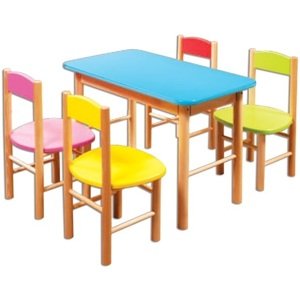 Dětský barevný stoleček AD252 (Barva: Červená)