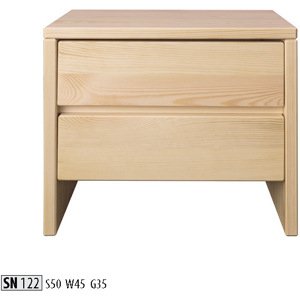 Noční stolek SN122 masiv (Barva dřeva: Borovice)