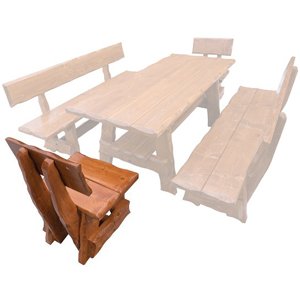 Zahradní židle MO268 (MO265), smrk masiv (Barva dřeva: Bělený + Lak)