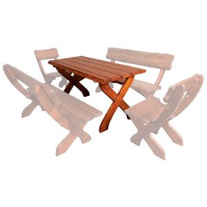 Zahradní stůl MO230, smrk masiv (Barva dřeva: surové dřevo)