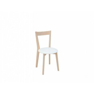 židle IKKA dub sonoma/bílá  (TX069/TK1089 - Eco soft 1 white-ekokůže)