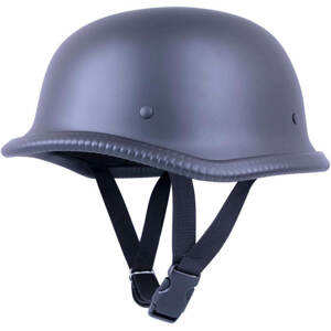 Retro otevřená moto helma Sodager DH-001 (Velikost: S (55-56), Barva: matně černá)