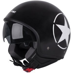 Helma na skútr W-TEC FS-710S Revolt Black (Velikost: S (55-56), Barva: Černá s hvězdou)