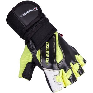 Kožené fitness rukavice inSPORTline Perian (Velikost: XXL, Barva: černo-žlutá)