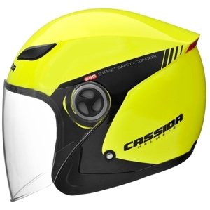 Moto přilba Cassida Reflex Safety (Velikost: XS (53-54), Barva: černá-fluo žlutá)