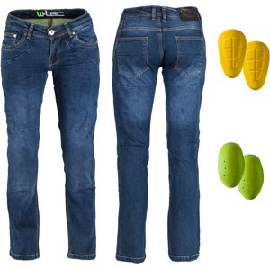 Dámské moto jeansy W-TEC Kavec (Velikost: 39, Barva: tmavě modrá)