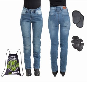 Dámské moto jeansy W-TEC Panimali (Velikost: L, Barva: modrá)