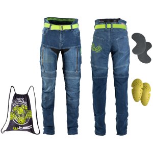 Dámské moto jeansy W-TEC Ekscita (Velikost: 27, Barva: modrá)