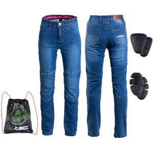 Dámské moto jeansy W-TEC GoralCE (Velikost: S, Barva: modrá)