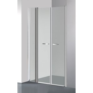 Dvoukřídlé sprchové dveře do niky COMFORT C 1 čiré sklo 87 - 92 x 195 cm