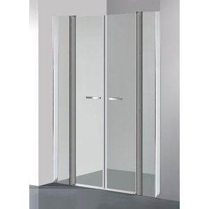 Dvoukřídlé sprchové dveře do niky COMFORT F 16 grape sklo 128 - 133 x 195 cm