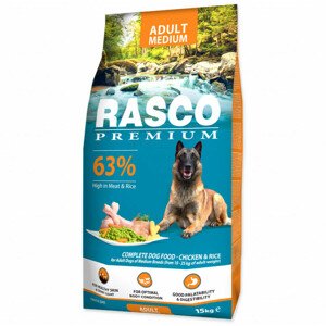 Krmivo Rasco Premium Adult Medium kuře s rýží 15kg