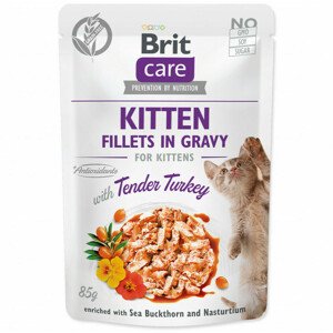 Kapsička BRIT Care Cat Kitten Fillets in Gravy with Tender Turkey
