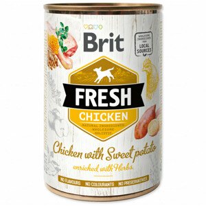 Konzerva Brit Fresh kuře s batáty 400g