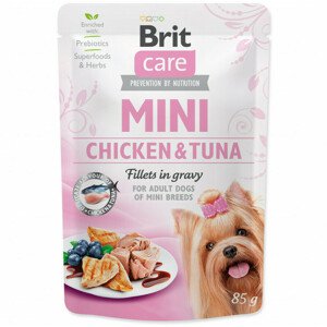 Kapsička Brit Care Mini kuře a tuňák, filety v omáčce 85g