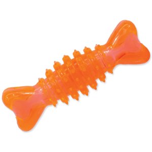Hračka Dog Fantasy kost válec gumová oranžová 12cm