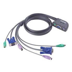 Přepínač Aten CS-62Z 2-port KVM PS/2 mini, 1.2m kabely