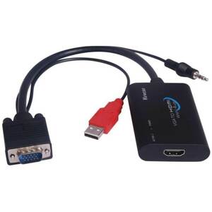Redukce VGA+audio elektronický konvertor na rozhraní HDMI