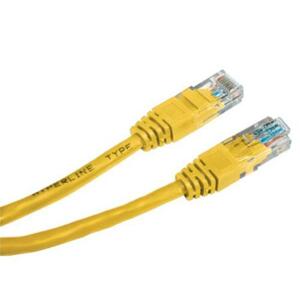 Patch kabel UTP Cat.5e, 10m - žlutý