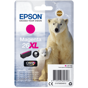 Inkoust Epson Singlepack Magenta 26XL Claria Premium Ink