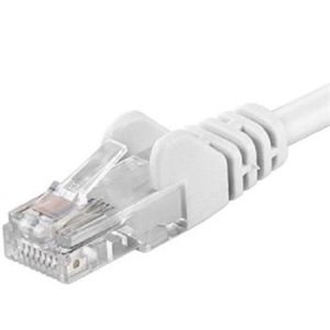 Patch kabel UTP Cat 6, 0,25m - bílý