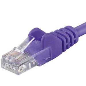 Patch kabel UTP Cat 6, 0,25m - fialový