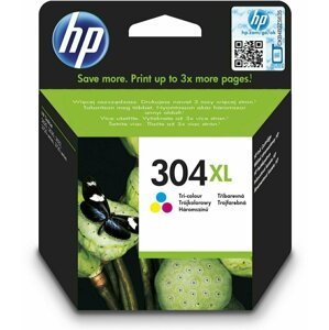 Inkoust HP 304XL barevná inkoustová kazeta, N9K07AE