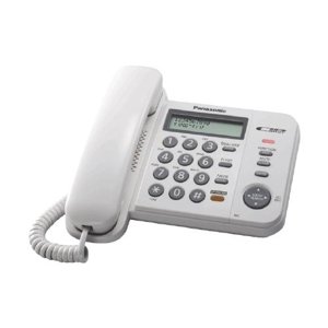 Telefon Panasonic KX-TS580FXW - jednolinkový , displej, hlasitý tel., CLIP, barva bílá