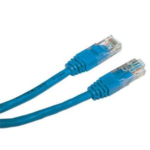 Patch kabel UTP cat 5e, 0,5m - modrý