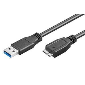 Kabel SuperSpeed USB3.0 A(M) - microUSB3.0 B(M), 1m, černý