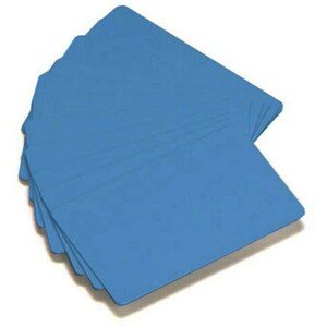 Karta Zebra PVC karty, balení 500ks karet na potisk, modrá barva