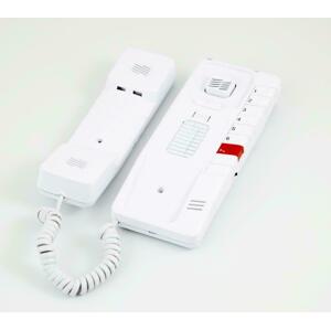 Domácí telefon Tesla DT 93 pro systémy 2-BUS, se 7 tlačítky a regulací hlasitosti, bílá