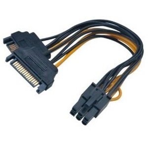 Kabel Akasa 2xSATA -> 6pin PCIe 0,15m
