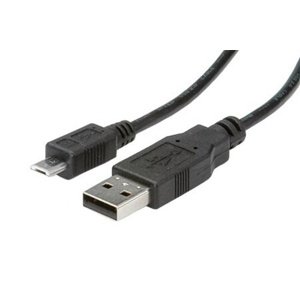 Kabel USBA(M)-microUSB B(M), 5pinů Nokia CA-101, Kodak #8913907 0,8m, černý