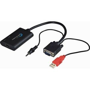 Redukce HDMI elektronický konvertor na rozhraní VGA + audio