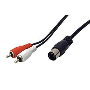 Kabel audio DIN5pin(M) -> 2x cinch (M) , 1,5m