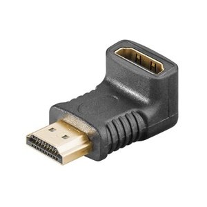 Redukce HDMI A(M) - HDMI A(F) lomená dolů, zlacené konektory