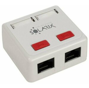 Zásuvka Solarix SX288-5E-UTP-WH CAT5E UTP 2 x RJ45 na omítku bílá