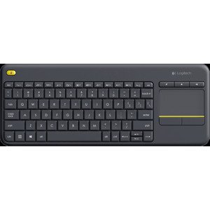 Klávesnice Logitech K400 Plus bezdrátová + Touchpad, USB, CZ, Černá